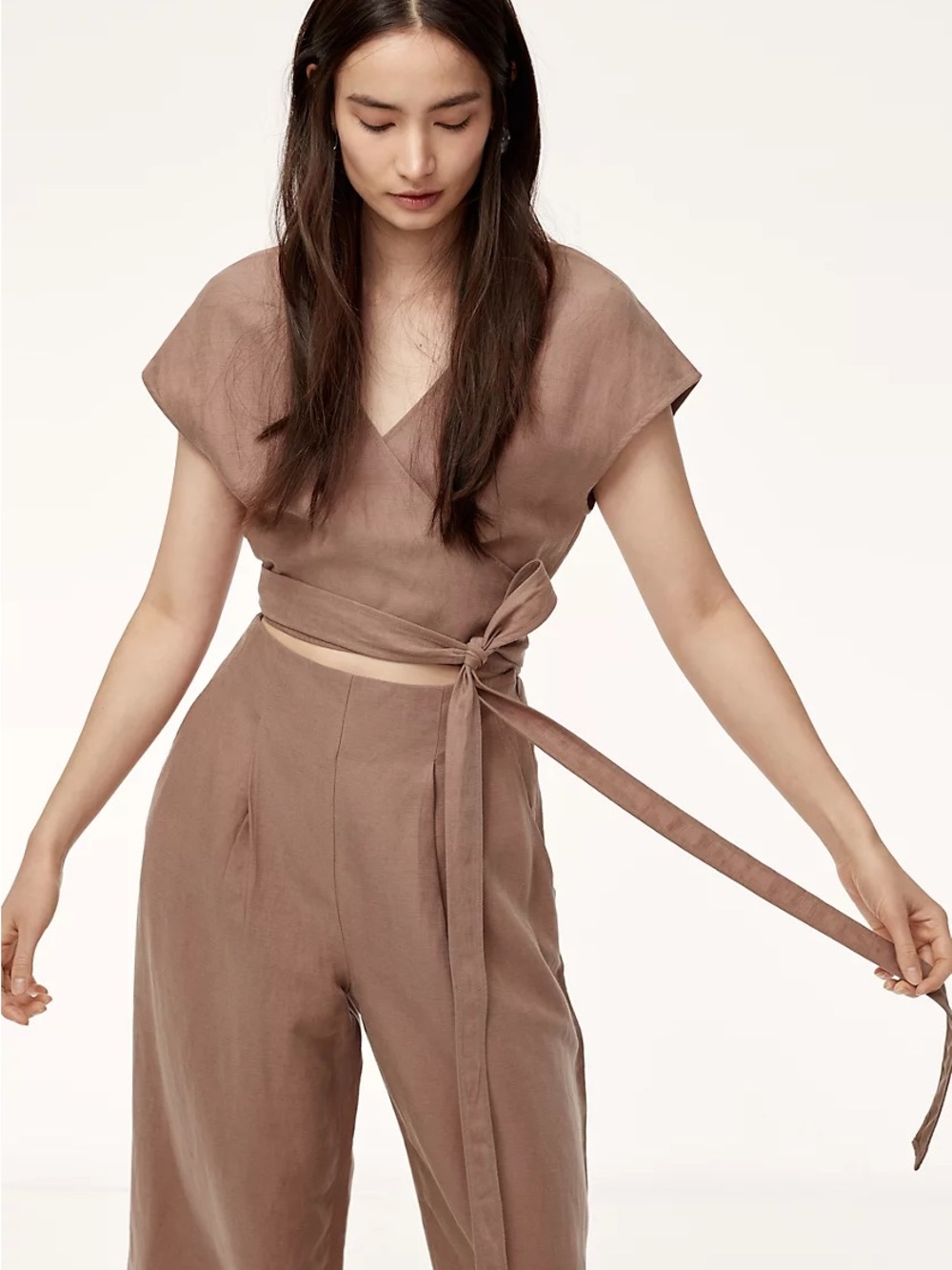 Wilfred Wide-Leg, High-Waisted Jumpsuit